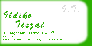 ildiko tiszai business card